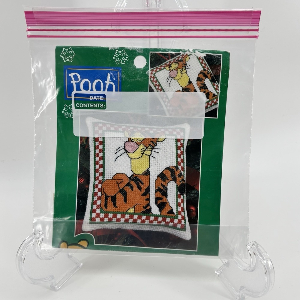 Pooh Tigger Counted Cross Stitch Christmas Ornament Kit Janlynn #1133-39 Disney
